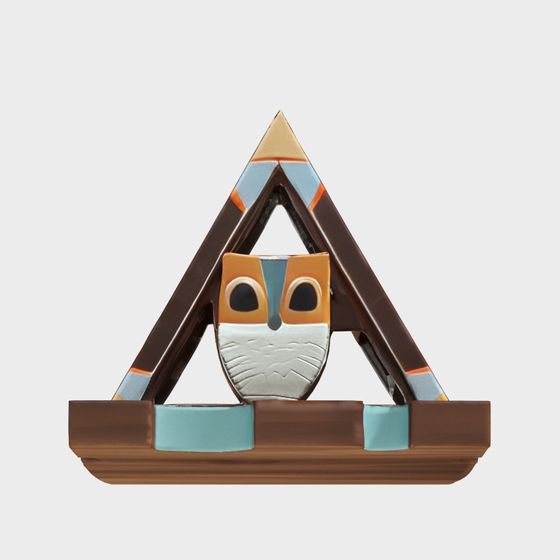 Triangular Owl Nest 3D model for Creative Projects