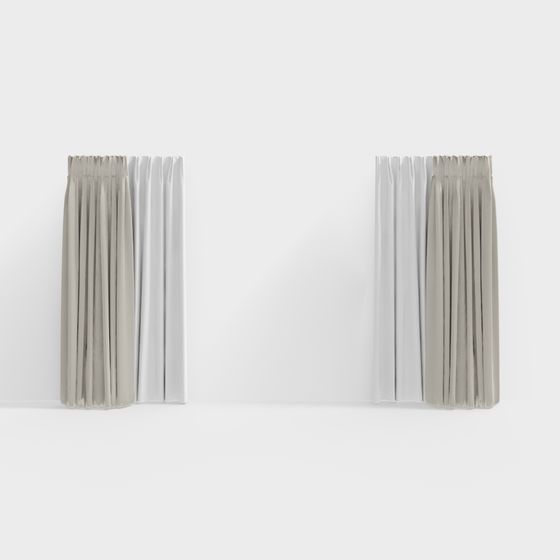 Elegant Curtain 3D Model for Interior Design