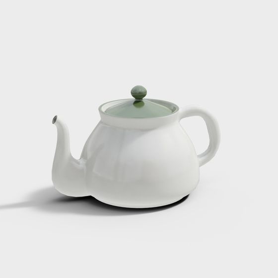 Elegant Low-Poly Tea Kettle 3D model - Tea Time