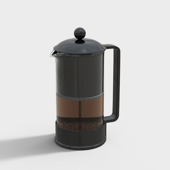 Elegant French Press 3D Model for Modern Design