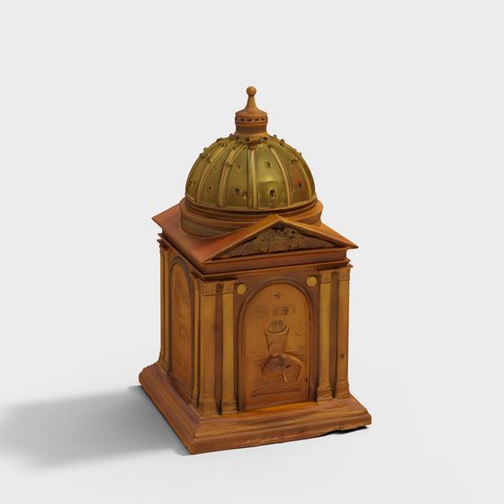 Golden Dome Cottage 3D model