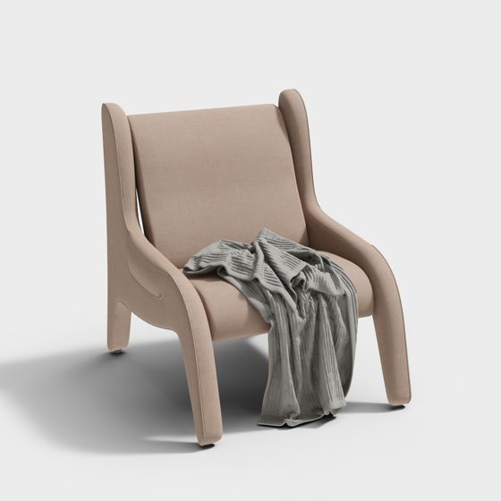 Cozy Low-Poly Armchair 3D model