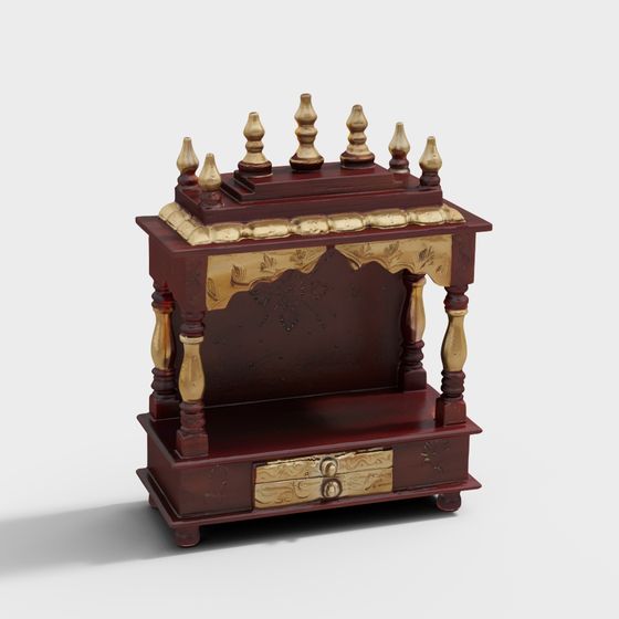 Royal Altar Low-Poly 3D Model