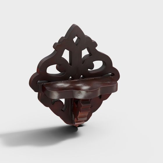 Vintage Wall Mounted Shelf 3D model for Creative Spaces