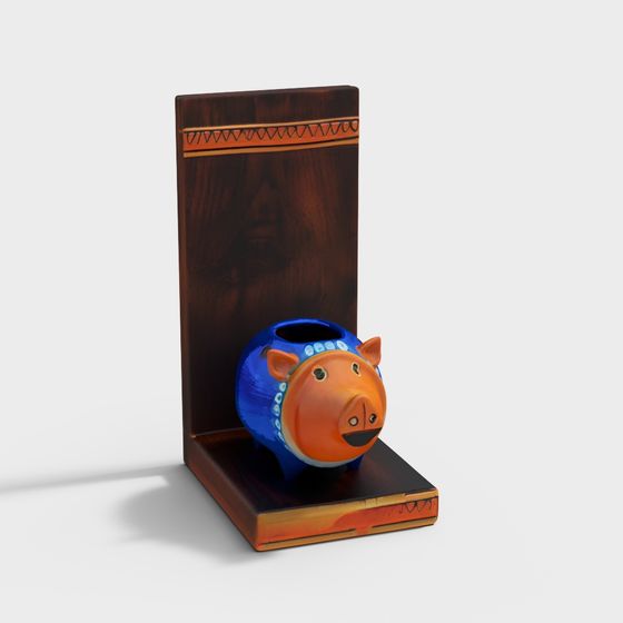 Happy Piggy Bank 3D model