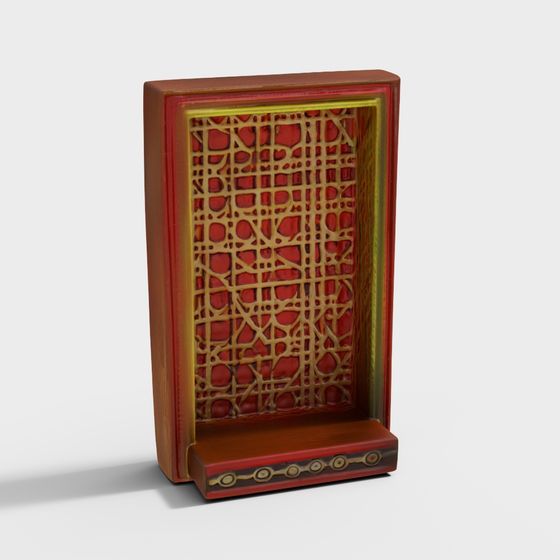 Oriental Window 3D model - Artistic Design for Creative Spaces