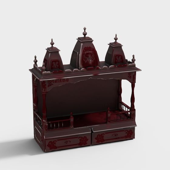 Oriental Classical Screen 3D model for Creative Projects