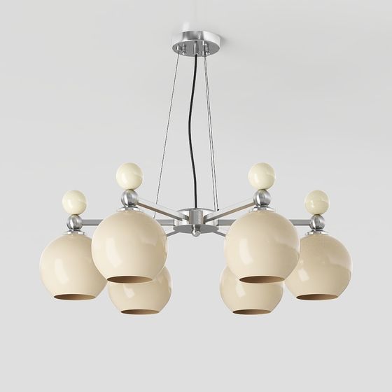 Stylish Low-Polygon Chandelier 3D model for Modern Spaces