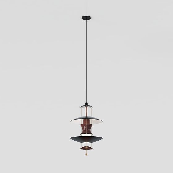Elegant Low-Poly Pendant Light 3D Model
