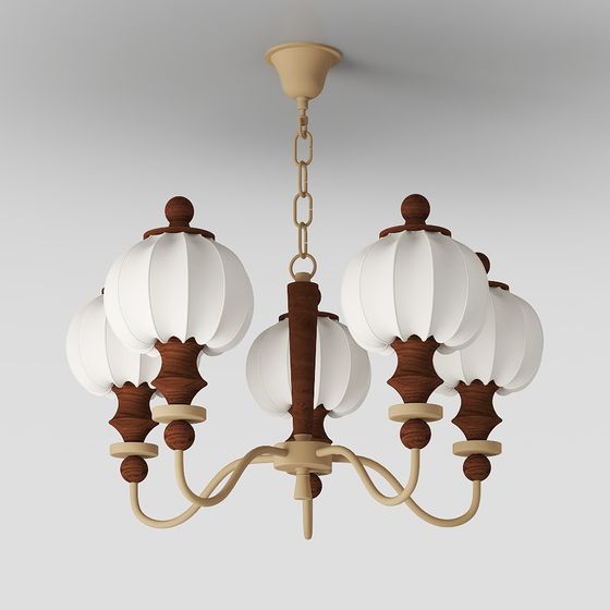 Elegant Low Poly Chandelier 3D Model