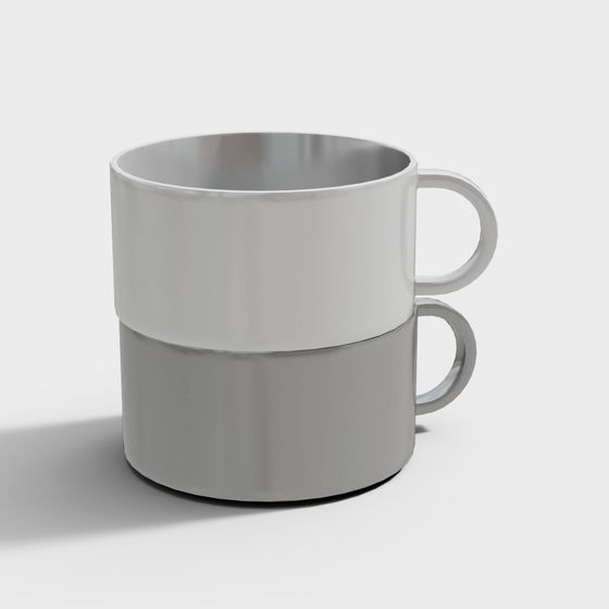 Elegant Stackable Cup 3D model for Creative Projects