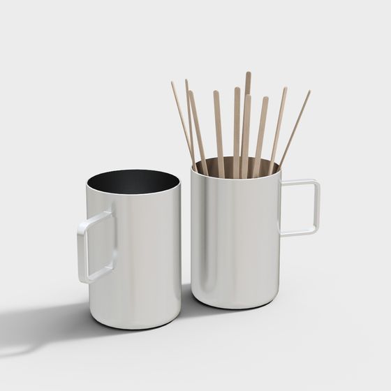 Minimalist Mug Set 3D model