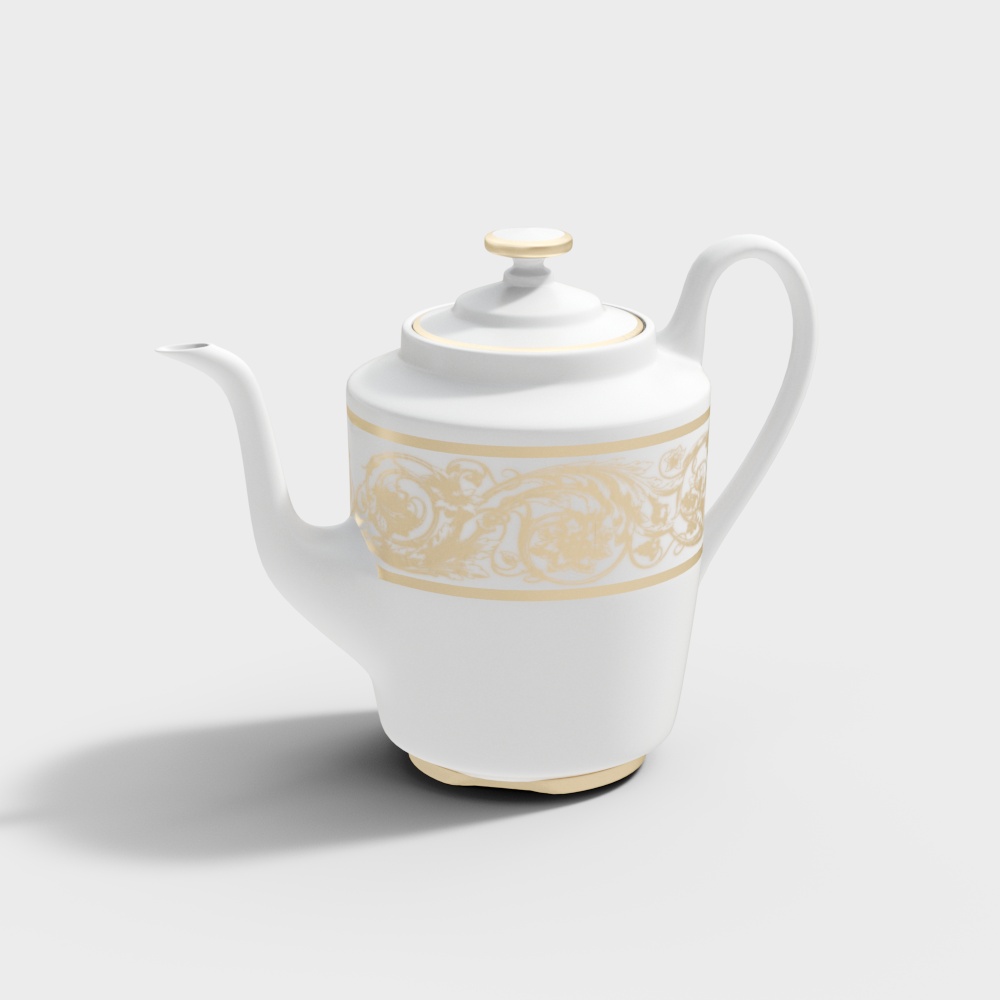 Simple European Ceramic Teapot