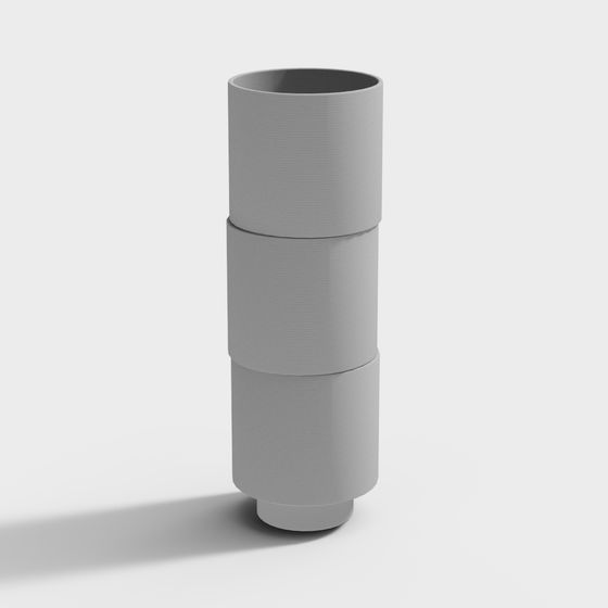 Elegant Low-Poly Cylinder 3D model