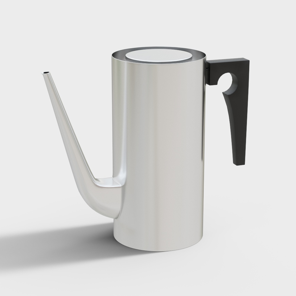 Elegant Stainless Steel Kettle 3D model