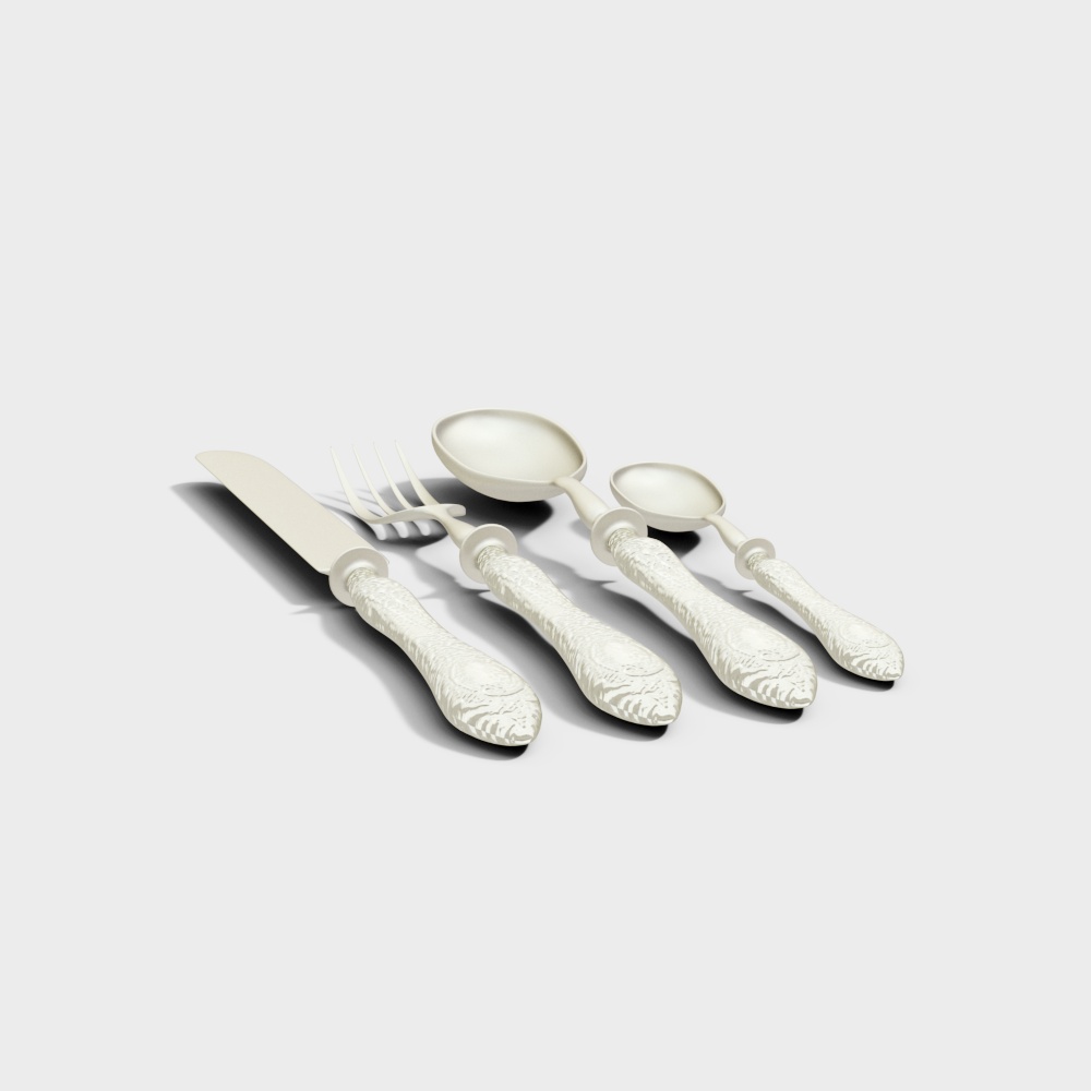 Simple European Spoon and Fork Tableware