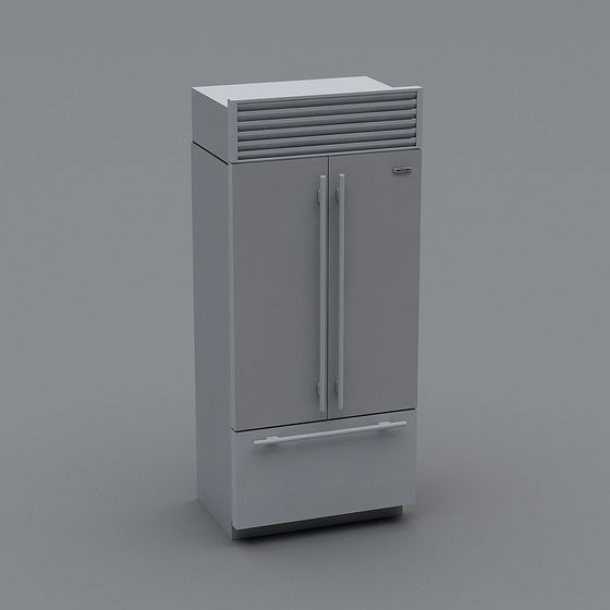 Modern Low-Polygon Refrigerator 3D model for Creative Projects