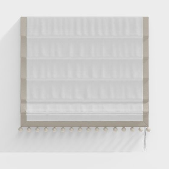 Stylish Roman Shade 3D Model for Contemporary Spaces