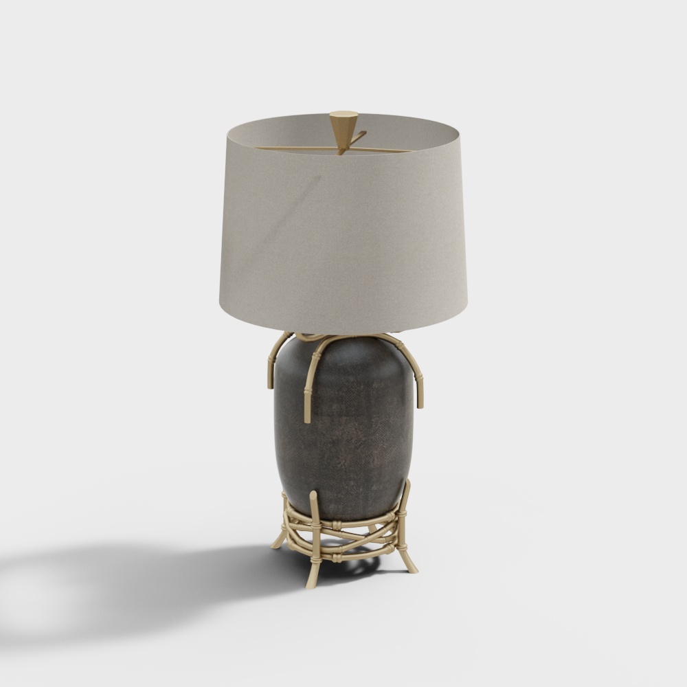 Lampada da tavolo cinese di leggera lusso