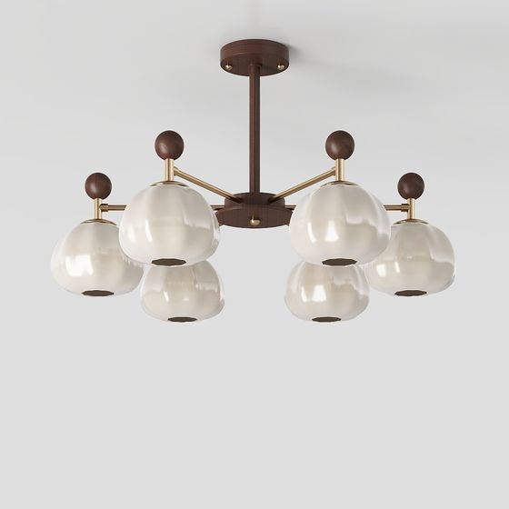 Elegant Polygonal Chandelier 3D model