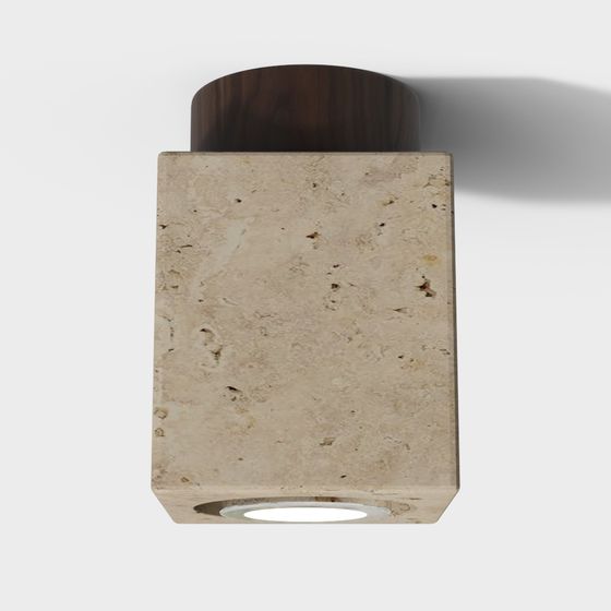 Travertine Cube Light 3D model