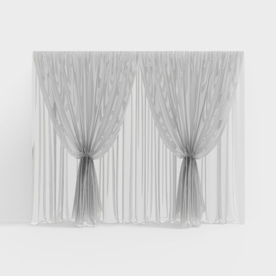 Flowing Curtain 3D Model for Creative Spaces