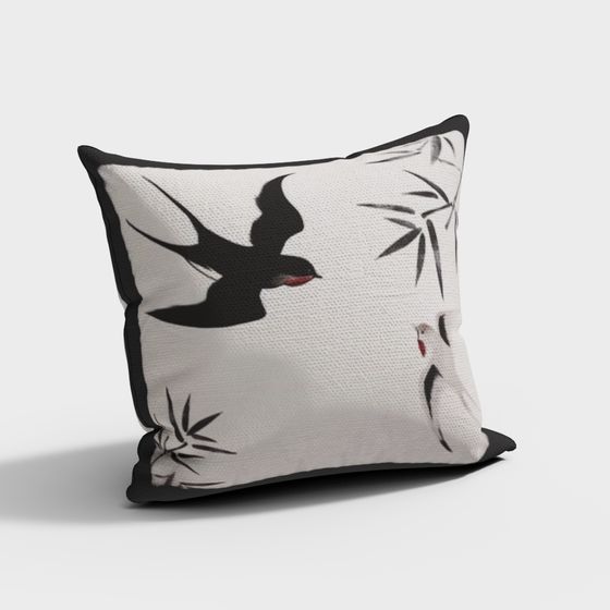 Flying Swallow Pillow 3D model