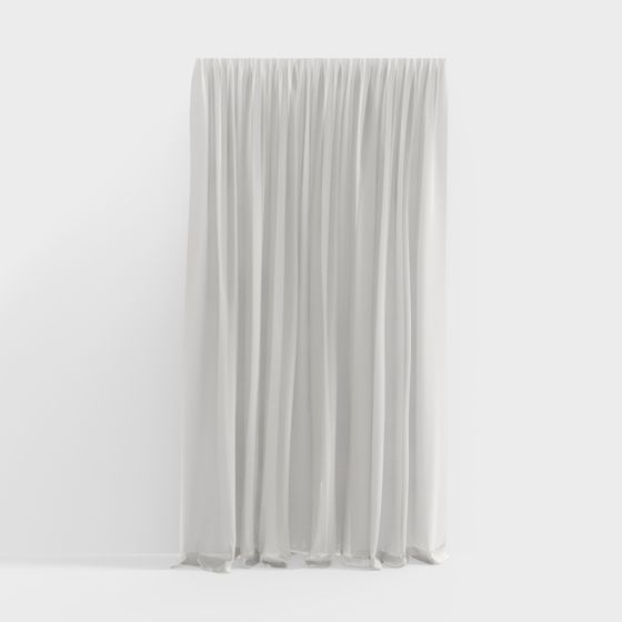 Stylish Low-Poly Curtain 3D model for Creative Spaces