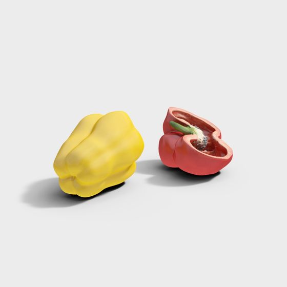 Colorful Peppers 3D Model