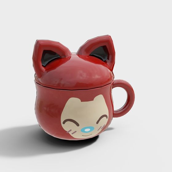 Whimsical Fox Mug 3D model