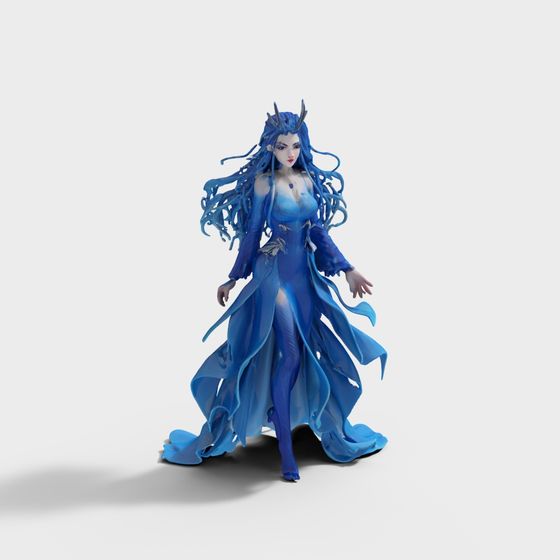 Water Goddess Low-poly 3D model