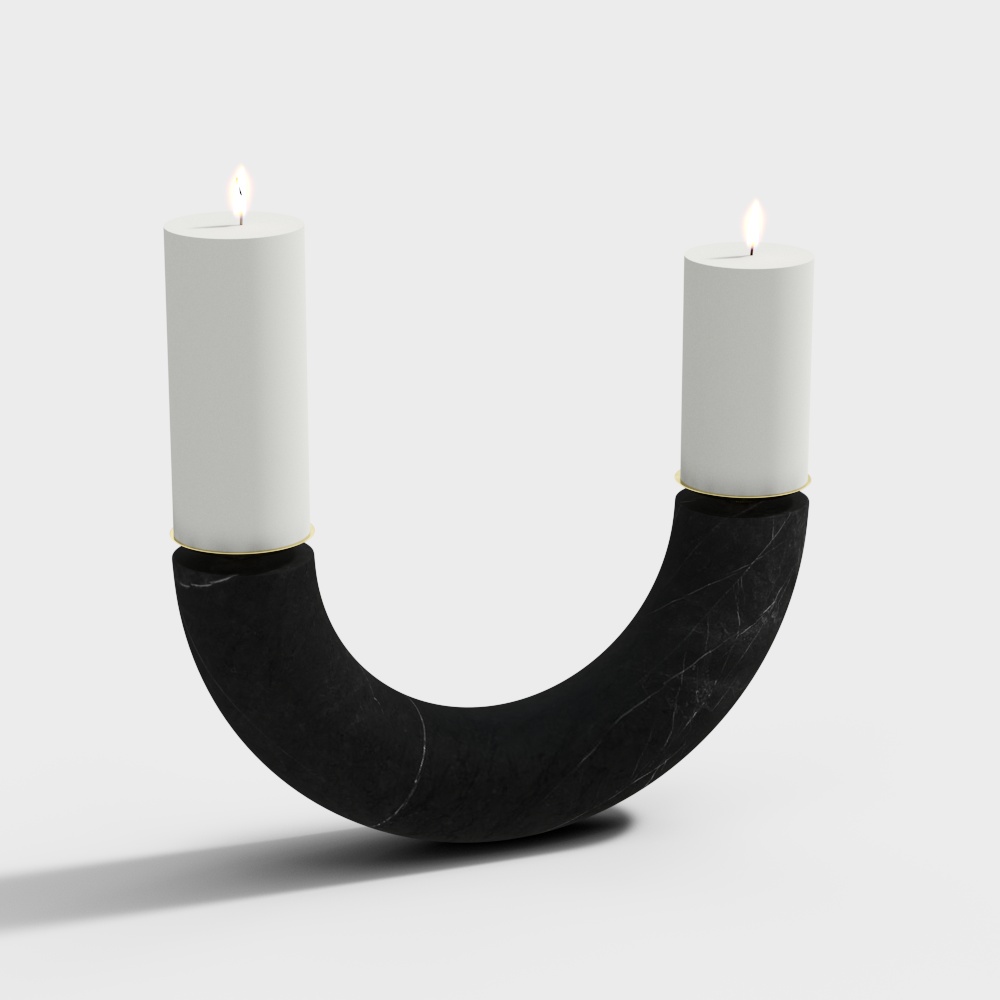 U-shaped candle holder