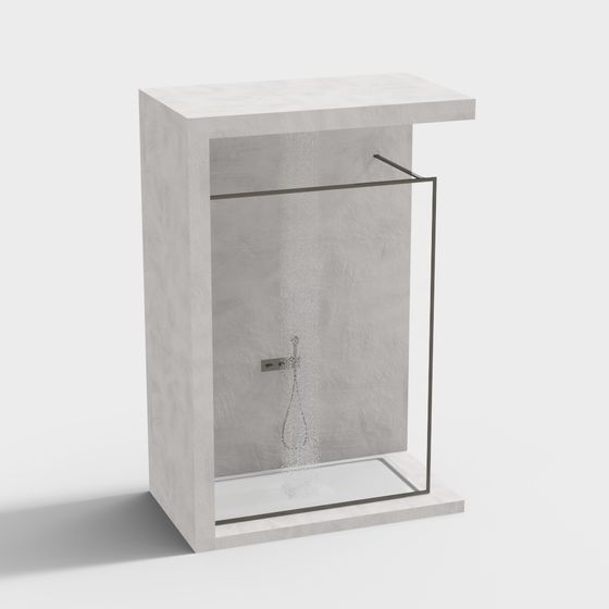 Stylish Concrete Sink 3D model for Modern Interiors