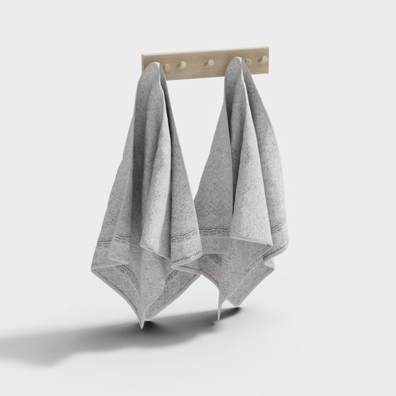 Minimalist Towel Rack 3D model