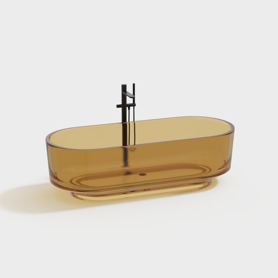 Amber Bathtub 3D model for Modern Spaces