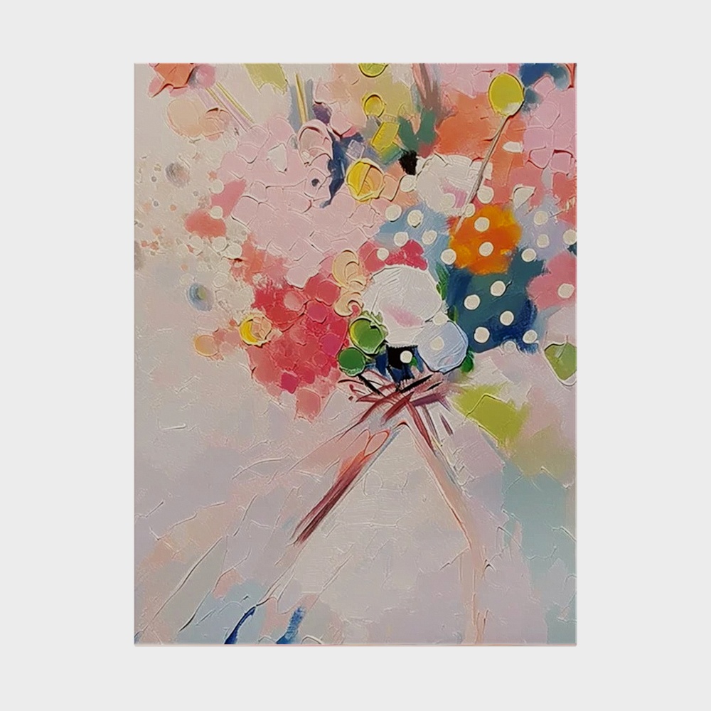 Cream-colored French Oil Painting