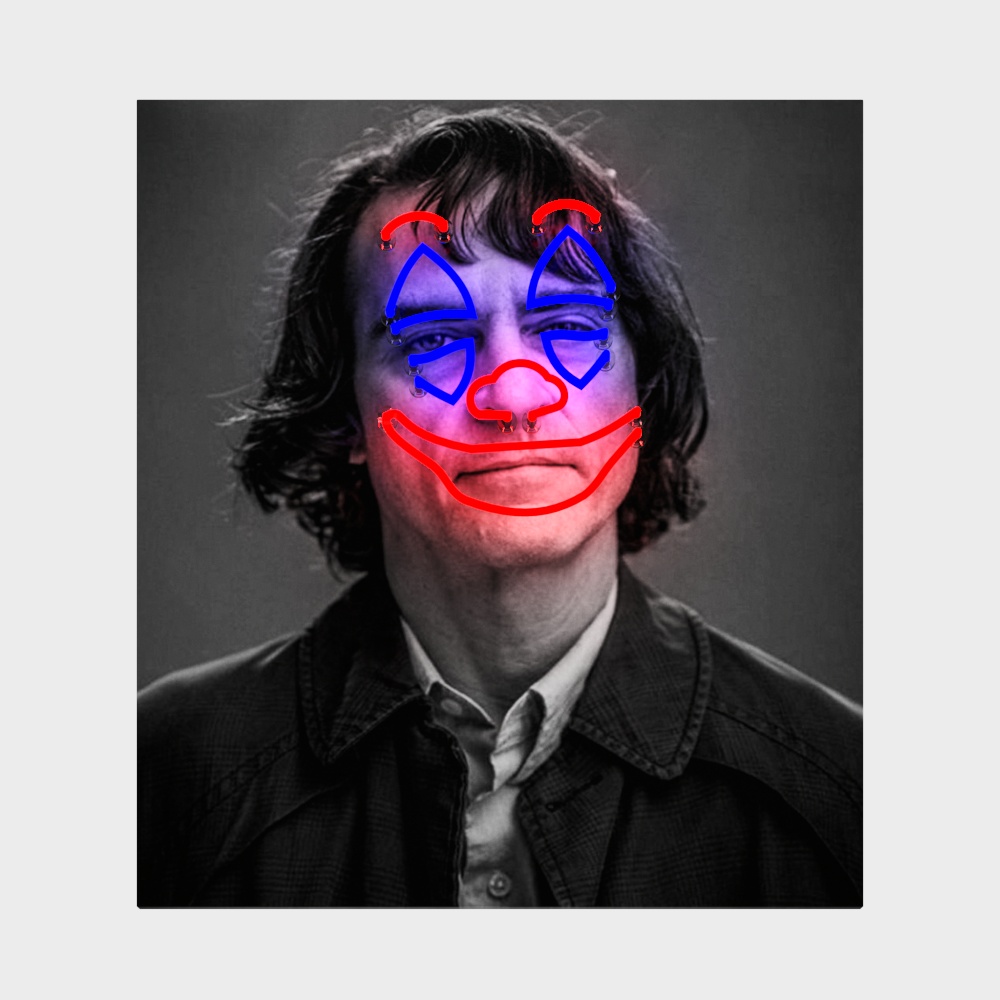 Neon Clown 3D Model for Creative Projects