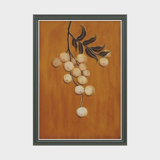 Low-Poly Grapes 3D Model