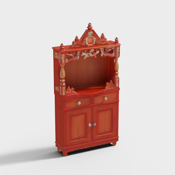 Redwood Antique Cabinet 3D model for Creative Designs