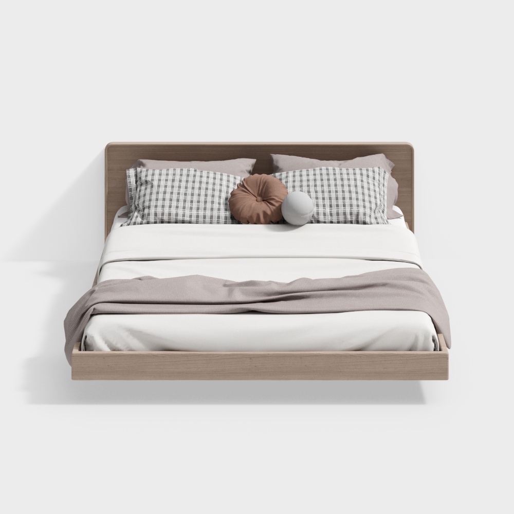 미니멀리스트 스타일 더블 침대