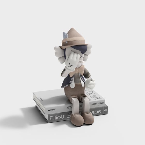 Bookworm Bunny 3D model for Creative Projects