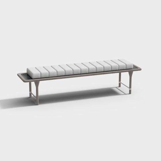Elegant Minimalist Bench 3D Model for Modern Spaces