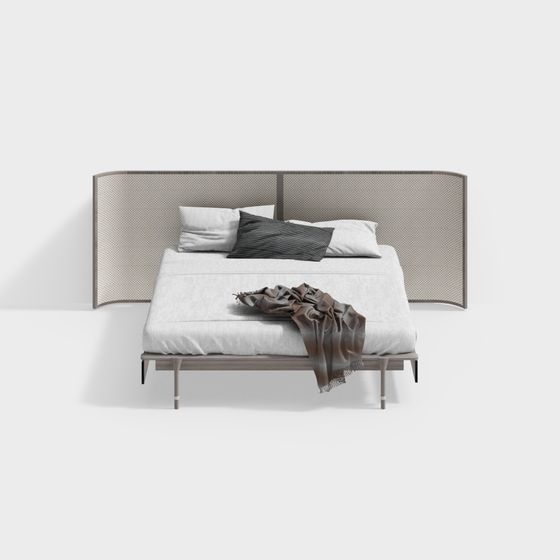 Modern Minimalist Bed Frame 3D model