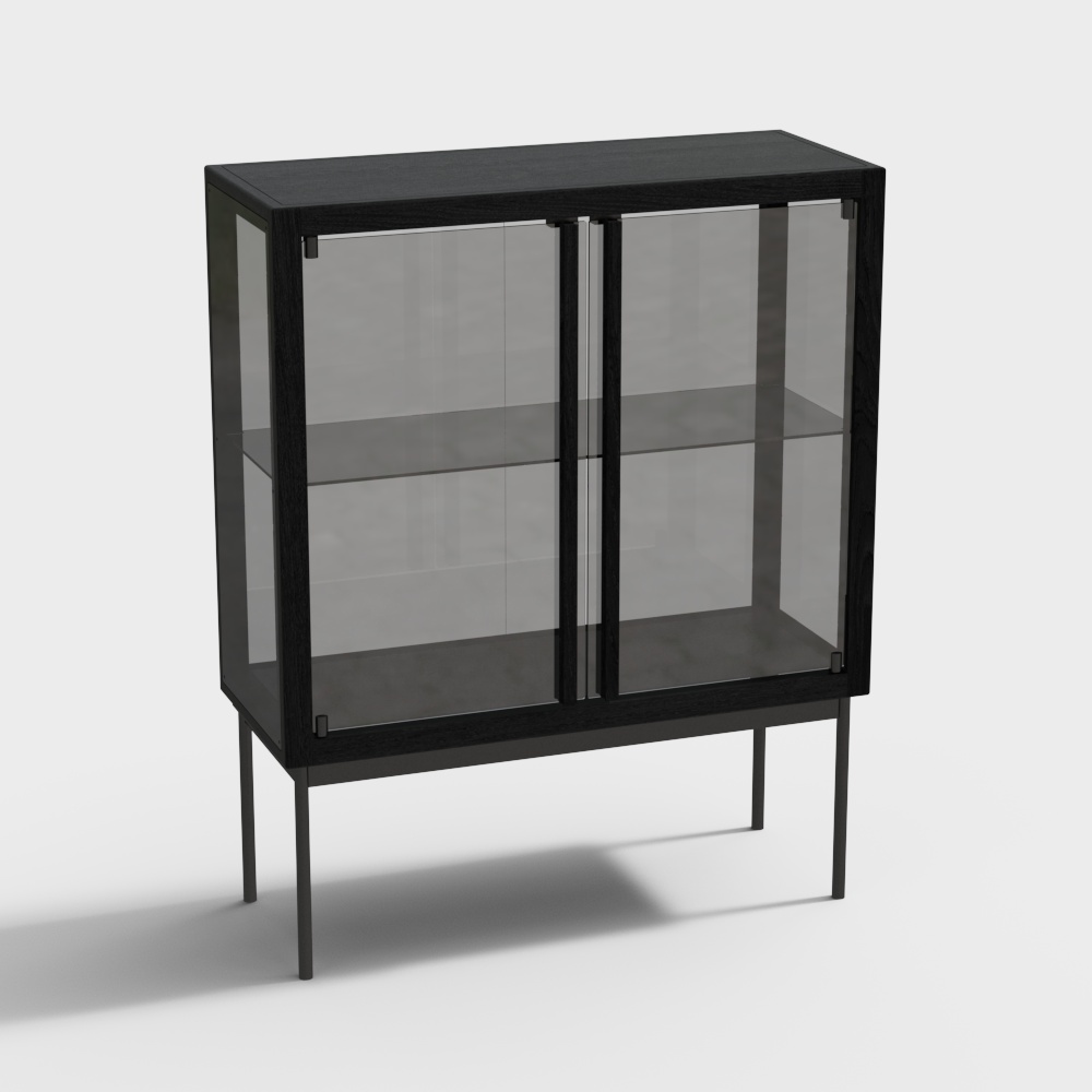 화이트애쉬 모던 디스플레이 캐비닛 대형