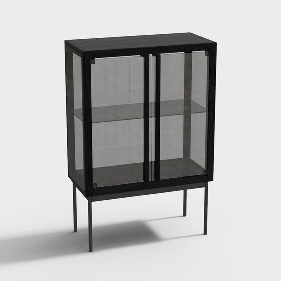 White Ash Modern Display Cabinet Small Type