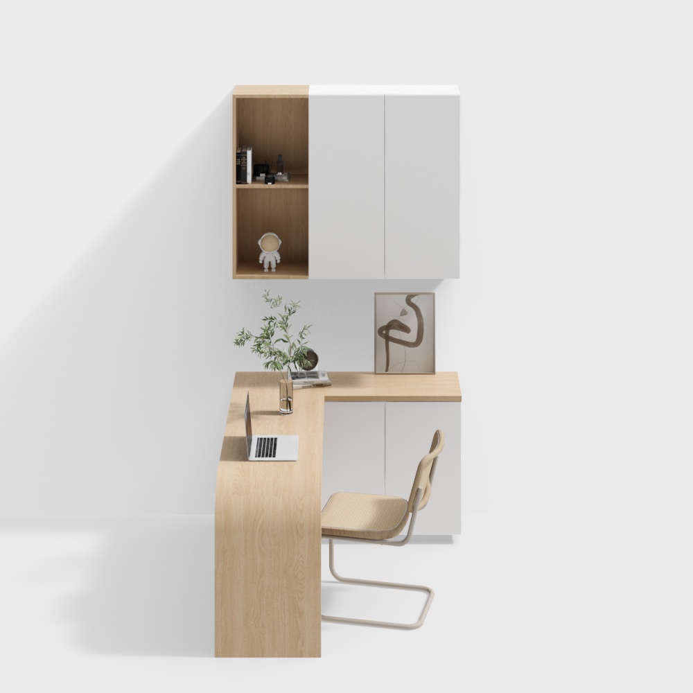 Desk and Bookcase Combination