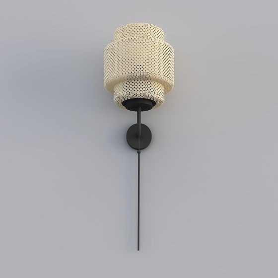 Low Poly Wall Light 3D Model Design