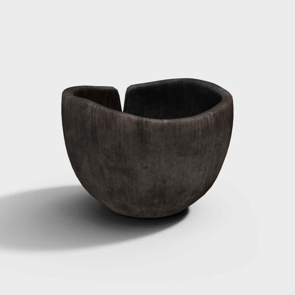 New Chinese Wabi-Sabi Wooden Bowl