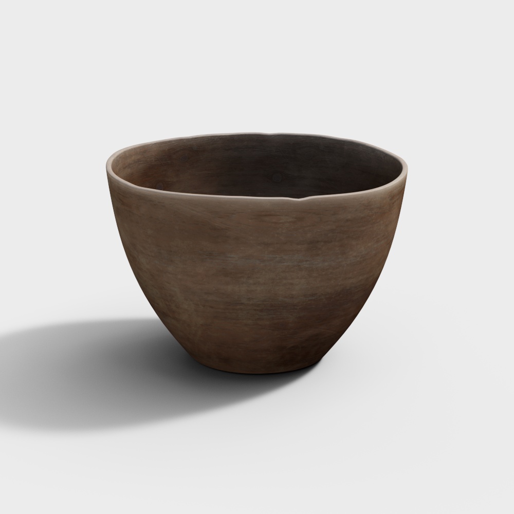 Ciotola di legno Wabi-Sabi cinese nuova