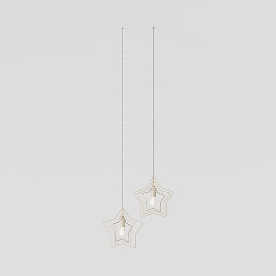 Dreamy Star-Shaped Chandelier 3D model